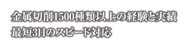 1500種類以上の実績と最短3日のスピード対応